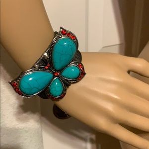 Turquoise butterfly bracelet